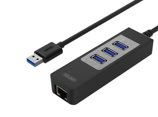 هاب 3 پورت USB3.0 با یک پورت LAN یونیتک Y-3045C