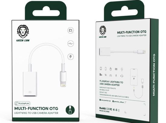 کابل تبدیل لایتنینگ به USB گرین مدل Lightning to USB Adapter Multi-Function