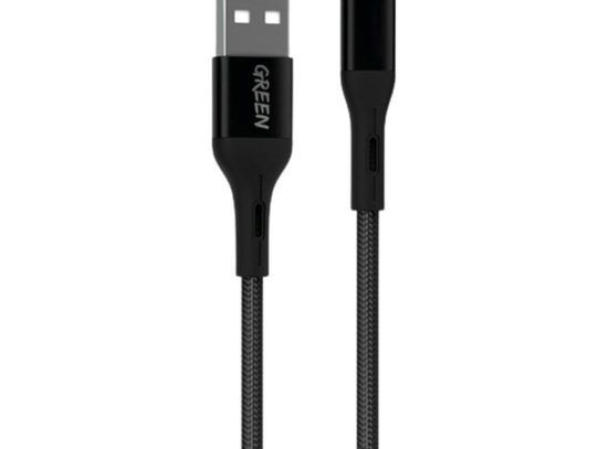 کابل تبدیل Lightning گرین مدل Green Braided Lightning Cable 1.2m 2A