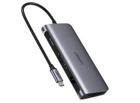 مبدل USB-C به HDMI/VGA/USB/LAN/USB-C یوگرین مدل CM179 کد 40873