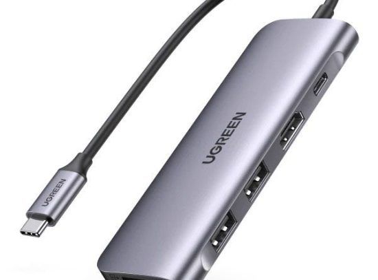 هاب مبدل یوگرین USB-C To HDMI+2*USB 3.0 A+SD/TF+PD مدل CM195 کد 70411