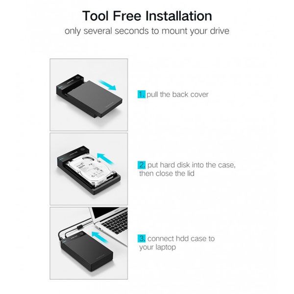 قاب هارد USB 3.0 B To 3.5''/2.5" SATA یوگرین مدل US222