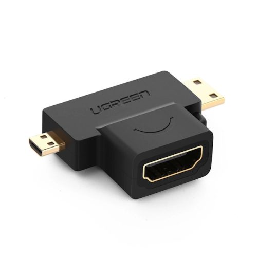 تبدیل Micro HDMI Male و Mini HDMI Male به HDMI Female یوگرین مدل HD129 کد 20144