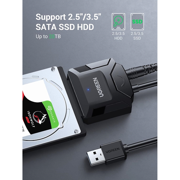 تبدیل USB 3.0 به SATA 3.0 یوگرین مدل CR108 کد 20611