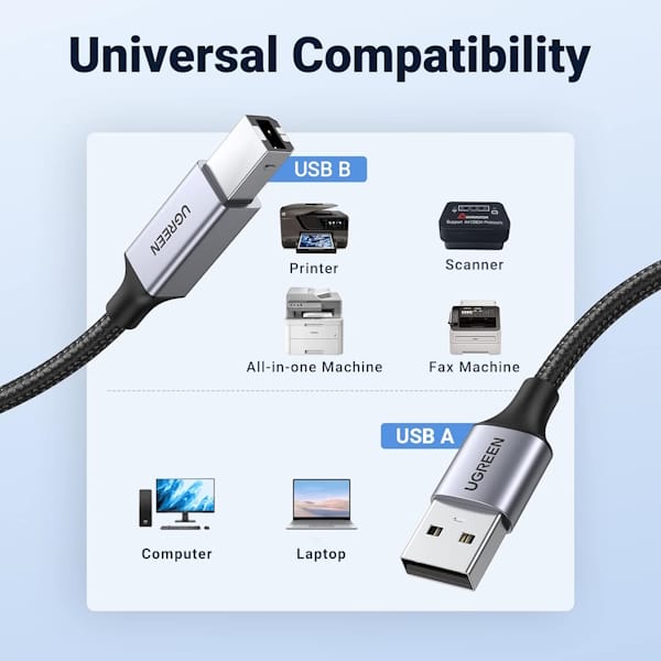 کابل پرینتر USB 2.0 یوگرین مدل US369 کد 90560