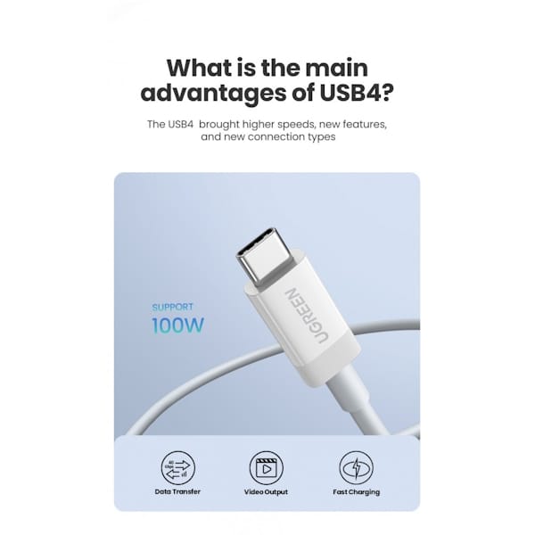 کابل تبدیل 5.5 آمپر USB-C به USB-C یوگرین مدل US506 کد 40113